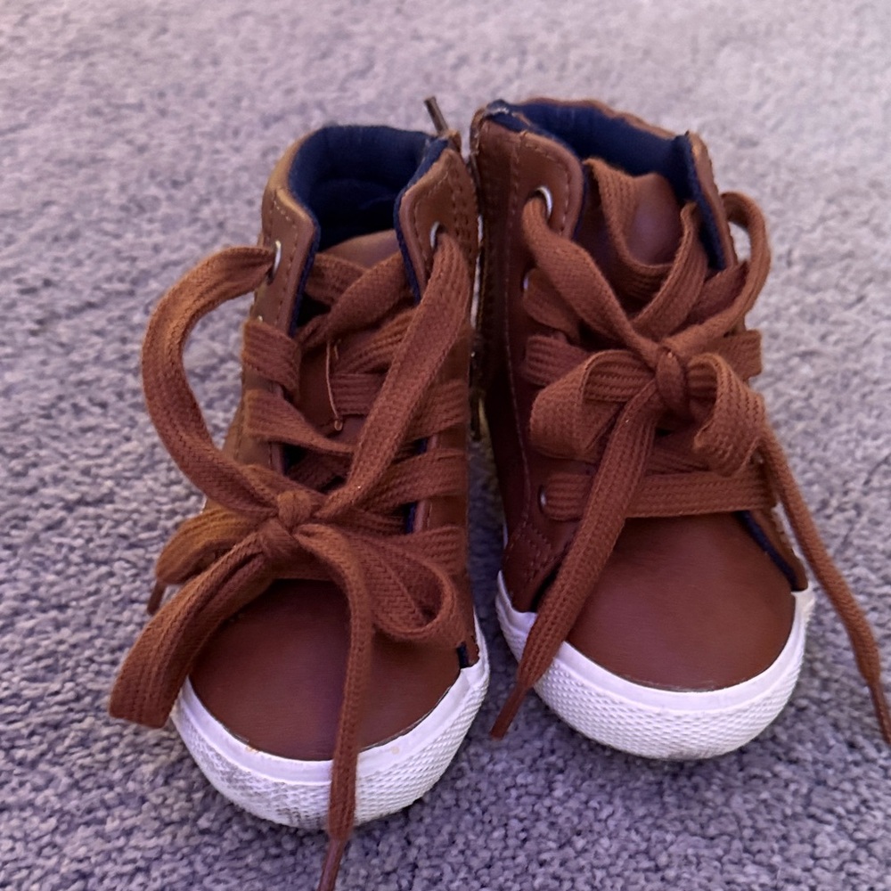 Cat & Jack Brown High-Top Kids Sneakers